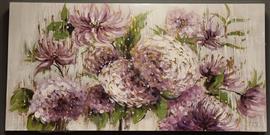 Olieverf schilderij bloemen