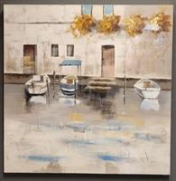 Olieverf schilderij bootjes