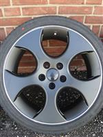 18 Inch GTI Black Velgen en Banden Steek 5x112