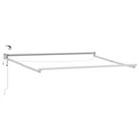 vidaXL Elektrisch uitschuifbaar zonnescherm frame Wit 3,5 x 2 m