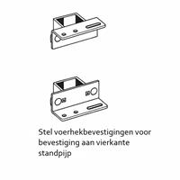 Stel voerhekbevestiging 10-20 cm / 70 x 70 mm