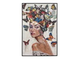 Olieverfschilderij Vrouw met Vlinders | 020