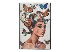 Olieverfschilderij Vrouw met Vlinders | 022