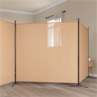 vidaXL 4-panelen roomdivider Beige 698 x 180 cm Stof