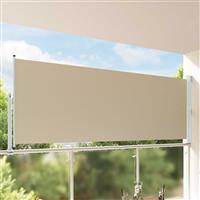 vidaXL Zijkant luifel 100% polyester ijzer staal