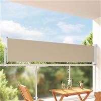 vidaXL Zijkant luifel 100% polyester ijzer staal