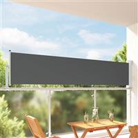 vidaXL Zijkant luifel 100% polyester ijzer staal