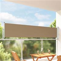 vidaXL Zijkant luifel 100% polyester ijzer staal