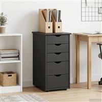vidaXL Kast Zwart 34 x 39 x 61,5 cm Massief Vurenhout