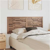 vidaXL Hoofdbord Wandgemonteerd Naturel 140 cm Massief Teakhout