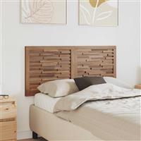 vidaXL Hoofdbord Wandgemonteerd Naturel 120 cm Massief Teakhout