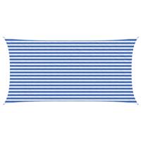 vidaXL Zonneschaduwzeil Blauw en Wit 2,5 x 4,5 m HDPE