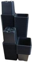 Kweekpotten Vierkant Zwart 7x7x6 cm pak ca. 100 stuks