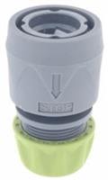 Watersnelkoppeling + waterstop 1/2 - 5/8 direct op slang of kraan