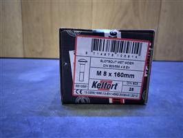 m8x160mm gegalvaniseerd 25ST