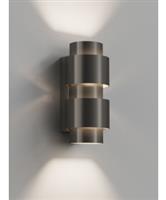 Wandlamp Hipp Design Simar Half Rond PVD Gunmetal 3000K Dimbaar IP44