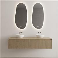 Onderkast Gliss Design Timotheus 180 CM 2 Lades Incl Topplaat Ash Grey