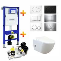 UP320 Toiletset 46 Creavit Free Rimfree Bidet Met Bril En Drukplaat