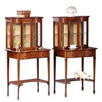 Stel van 2 kleine identieke vitrines ca 1900 Engeland (No.922870.)