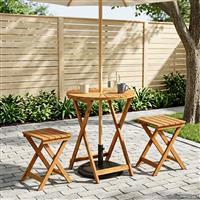 vidaXL Vouw Tuin Tafel Naturel Ø60 x 75 cm Massief Acaciahout