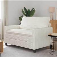 vidaXL Bank Crèmekleurig 126 x 81 x 87,5 cm Polyester