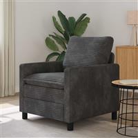 vidaXL Bank Donkergrijs 76 x 81 x 87,5 cm Polyester
