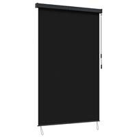 vidaXL Rolgordijn Zwart 60 x 250 cm Stof en Aluminium