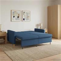 vidaXL Uittrekbare Slaapbank Blauw Stof