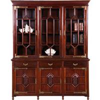 Boekenkast gemerkt Maple & Co 6 deuren 3 laden brons beslag ca 1900 (No.412040)