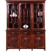 Boekenkast gemerkt Maple & Co 6 deuren 3 laden brons beslag ca 1900 (No.412040)