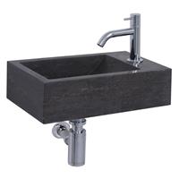 Fonteinset Differnz Furan 40x23x11 cm Kalksteen Zwart
