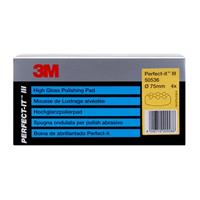 3M 50536 PERFECT-IT III GEEL WAFELPAD HIGH GLOSS 75mm per 4 stuks 3M=50536