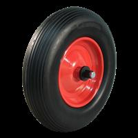 Novio PU band + wiel 4.00x8 lijn + 2.50Ax8 rollager Ø20 NL75 staal rood - retail