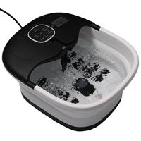Slimtron FB02 Elektrisch Voetenbad – Verwarming, Bubbels en Massagerollers – Zwart