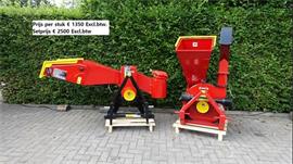 Remet R120 takken/stam knipper en Remet RT630 Takken versnipperraar