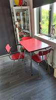 Formica keuken tafel en stoelen