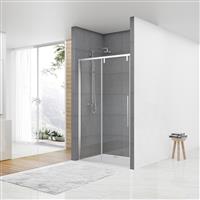 Nisdeur Van Rijn ST06 Schuifdeur Met Vaste Wand 120x200 cm 8 mm Soft Close Chroom