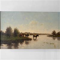 H.C.C. Bogman 1861-1921 Koeien in de Polder olieverf op linnen gesigneerd en gedateerd (No.440535)