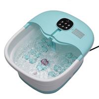 Slimtron FB02 Elektrisch Voetenbad – Verwarming, Bubbels en Massagerollers – Blauw