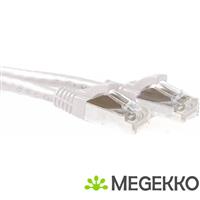 ACT Witte 25 meter SFTP CAT6A patchkabel snagless met RJ45 connectoren