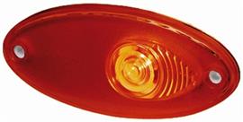 Hella Markering Ovaal Inbouw Rood