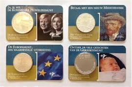 De eerste 4 Coincards uitgegeven door de KNM