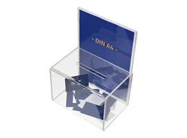 Donatiebox, donatiebus, collectebox met insteek voor A4