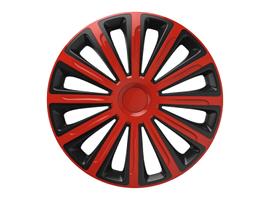 Wieldoppen Trend rood/zwart 16 inch 4-delig set