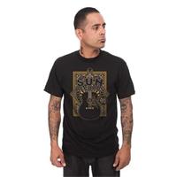 Steady, Sun Crescent Mens Tee Black in Small.