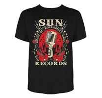 Steady, Sun Electric Mic Mens Tee Black in Small.