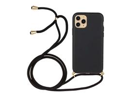 Soft TPU Apple iPhone 12 Mini hoesje met koord - Zwart