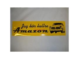 Sticker Jag kor hellre Amazon zwart op geel 27x7.5cm Volvo o