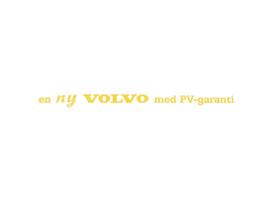 Sticker en ny Volvo med PV- garanti zwart op transparant Vol