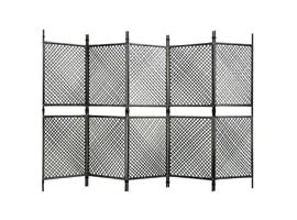 vidaXL Panneau de clôture Résine tressée 3x2 m Anthracite